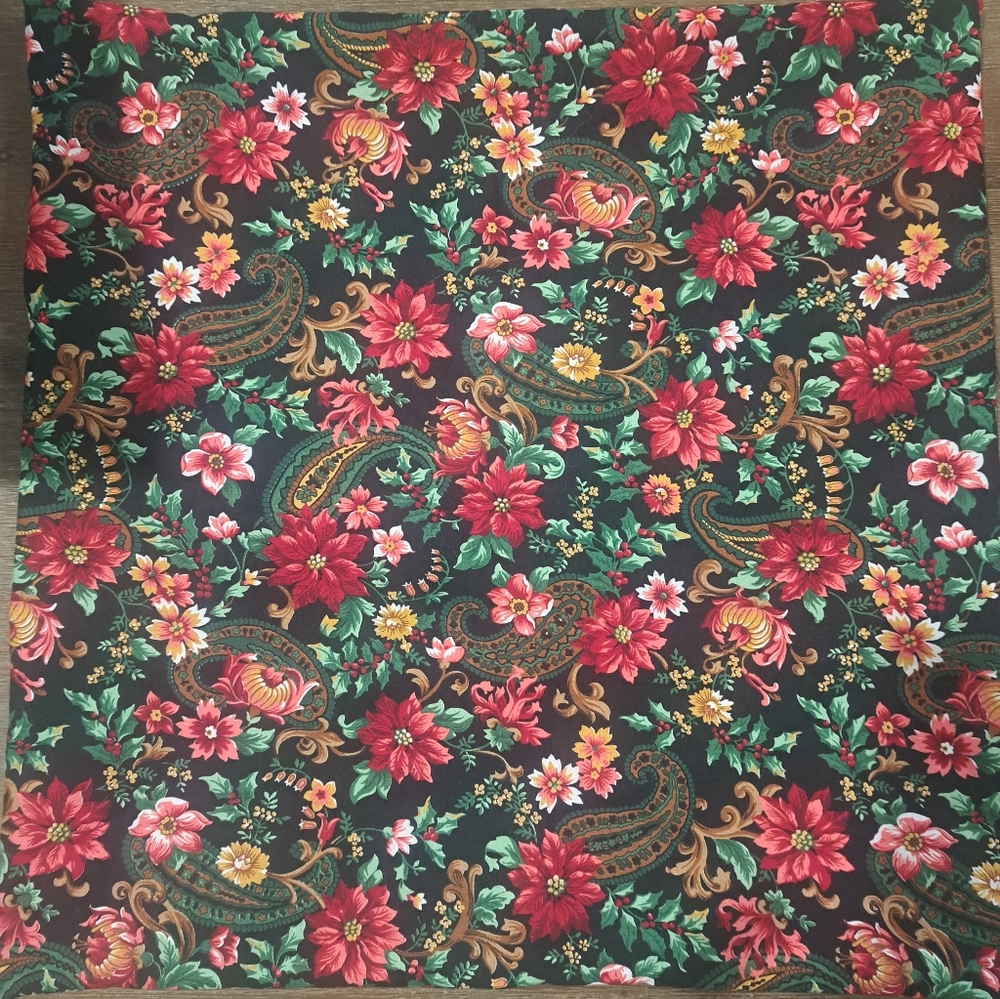 Floral Christmas pillow cover 18"x18 "